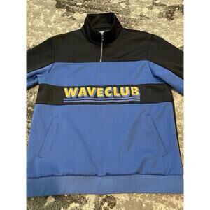 Pink Dolphin Blue Wave Club 1/4 Zip Up Jacket Graphic Men’s Small